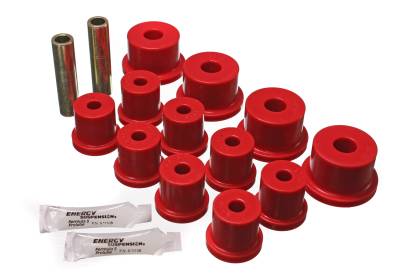 Energy Suspension - Energy Suspension 4.2101R Leaf Spring Bushing Set Polyurethane Red