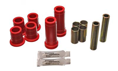 Energy Suspension - Energy Suspension 4.3111R Control Arm Bushing Set Front Polyurethane Red