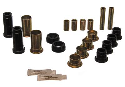 Energy Suspension - Energy Suspension 4.3130G Control Arm Bushing Set Front Polyurethane Black