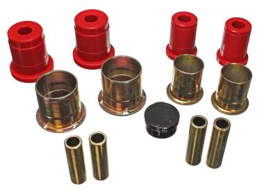 Energy Suspension - Energy Suspension 4.3144R Control Arm Bushing Set Front Polyurethane Red
