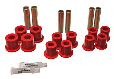 Energy Suspension - Energy Suspension 4.2140R Leaf Spring Bushing Set Polyurethane Red