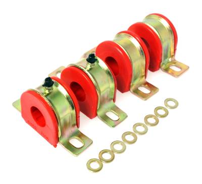 Energy Suspension - Energy Suspension 3.5176R Sway Bar Bushing Set Front Polyurethane Red