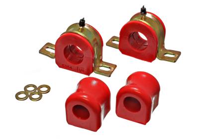 Energy Suspension - Energy Suspension 3.5186R Sway Bar Bushing Set Front Polyurethane Red
