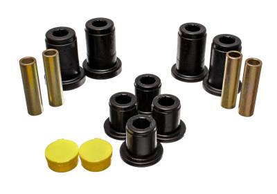 Energy Suspension - Energy Suspension 4.3157G Control Arm Bushing Set Front Polyurethane Black