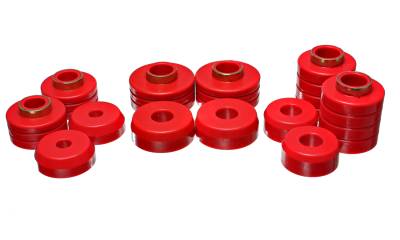 Energy Suspension - Energy Suspension 4.4103R Polyurethane Body Mount Set for Ford