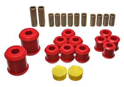 Energy Suspension - Energy Suspension 5.3119R Red Control Arm Bushing Set Rear for 95-99 Eclipse