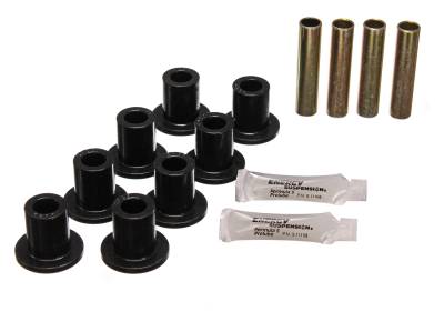 Energy Suspension - Energy Suspension 5.2102G Leaf Spring Bushing Set Polyurethane Black