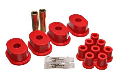 Energy Suspension - Energy Suspension 5.2110R Leaf Spring Bushing Set Polyurethane Red