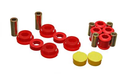 Energy Suspension - Energy Suspension 5.3118R Control Arm Bushing Set Front Polyurethane Red