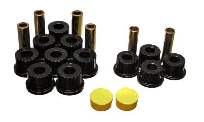 Energy Suspension - Energy Suspension 5.2111G Leaf Spring Bushing Set Polyurethane Black