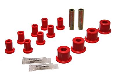 Energy Suspension - Energy Suspension 5.2105R Leaf Spring Bushing Set Polyurethane Red
