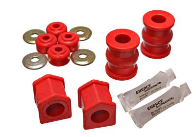 Energy Suspension - Energy Suspension 5.5136R Front Sway Bar Bushing Set Polyurethane Red