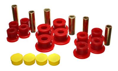 Energy Suspension - Energy Suspension 5.2115R Leaf Spring Bushing Set Polyurethane Red