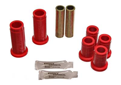 Energy Suspension - Energy Suspension 5.3105R Control Arm Bushing Set Front Polyurethane Red