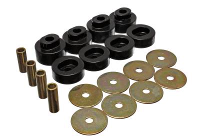Energy Suspension - Energy Suspension 5.4111G Black Polyurethane Body Mount Set