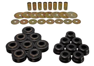 Energy Suspension - Energy Suspension 6.4101G Black Polyurethane Body Mount Set
