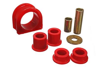 Energy Suspension - Energy Suspension 8.10104R Rack & Pinion Bushing Set Front Polyurethane Red