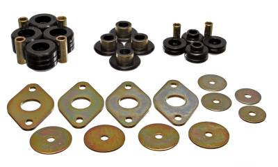 Energy Suspension - Energy Suspension 8.4103G Black Polyurethane Body Mount Set