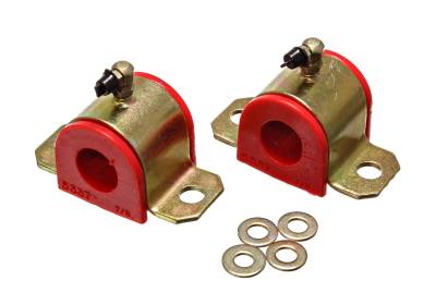 Energy Suspension - Energy Suspension 8.5124R Sway Bar Bushing Set Front Polyurethane Red