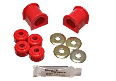Energy Suspension - Energy Suspension 8.5114R Sway Bar Bushing Set Front Polyurethane Red