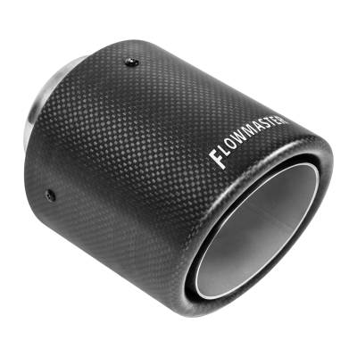 Flowmaster - Flowmaster 2.5" In/4.0" Out Stainless/Carbon Fiber Exhaust Tip 15400