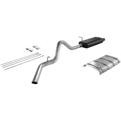 Flowmaster - Flowmaster 17224 American Thunder Cat-Back Exhaust Alu. 96-99 Silv/Sra 2500/3500
