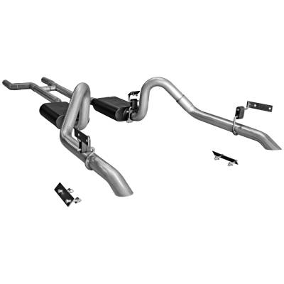 Flowmaster - Flowmaster 17282 2.5" American Thunder Header-Back Exhaust Alu. 67-70 Mustang V8