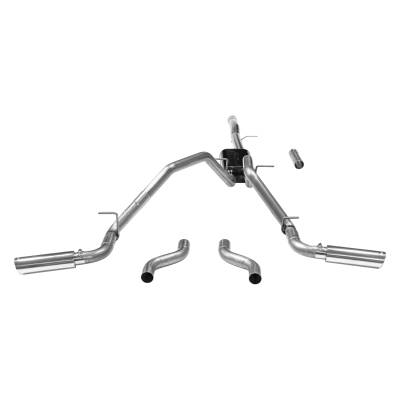 Flowmaster - Flowmaster 817602 American Thunder Axle-Back Exhaust 11-18 Silv/Sra 1500 6.2L