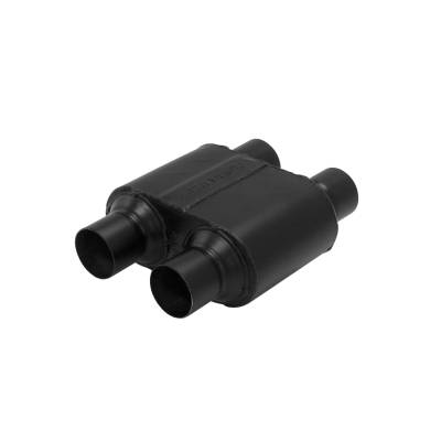 Flowmaster - Flowmaster 8425154 Super 10 Muffler 2.5" Dual In/2.5" Dual Out Stainless Black