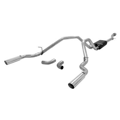 Flowmaster - Flowmaster 817666 SS Force II Kit Cat-Back Exhaust 14-19 Silv/Sra 1500 4.3/5.3L