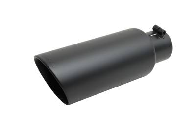 Gibson Performance Exhaust - Gibson Performance 500417-B 4" Black Ceramic 304 Stainless Exhaust Tip