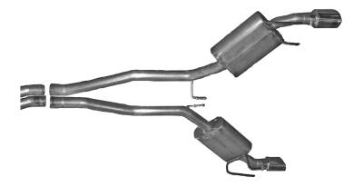 Gibson Performance Exhaust - Gibson Performance 320002 Split Rear Catback Dual Exhaust System Aluminized