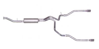 Gibson Performance Exhaust - Gibson Performance 5561 Split Rear Cat-Back Exhaust System Aluminized