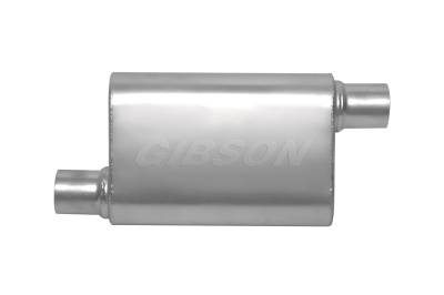 Gibson Performance Exhaust - Gibson 55172S Stainless Performance Superflow Offset/Offset Oval Muffler