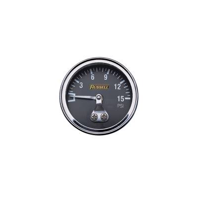 Russell - Russell 650350 0-15 PSI Fuel Pressure Gauge Not Liquid Filled
