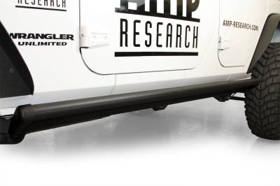 RealTruck AMP Research - AMP Research 75132-01A PowerStep Elec Running Board for 18-26 Wrangler JL 4DR