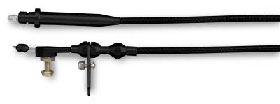 Lokar - Lokar XKD-2350HT 42" Hi-tech SS Housing TH-350 Kickdown Cable w/Black Fitting