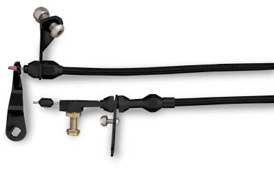 Lokar - Lokar XKD-20C6HT 48" Hi-tech Black SS Housing C6 Kickdown Cable w/Black Fittings