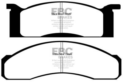 EBC Brakes - EBC Brakes DP31158C Redstuff Ceramic Low Dust Front Brake Pads for Mercury/Ford