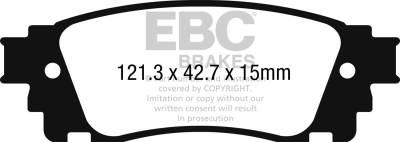 EBC Brakes - EBC Brakes DP32262C Redstuff Ceramic Low Dust Brake Pads