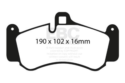 EBC Brakes - EBC Brakes DP41516R Yellowstuff Street & Track Brake Pads for 02-14 911