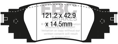 EBC Brakes - EBC Brakes DP43080R Yellowstuff Street & Track Brake Pads