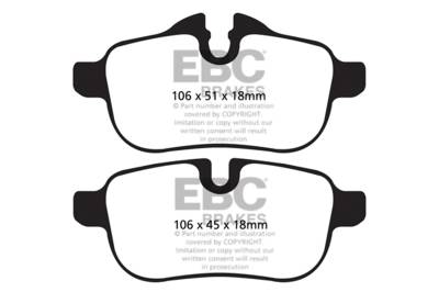 EBC Brakes - EBC Brakes DP42046R Yellowstuff Street & Track Brake Pads for 09-16 Z4