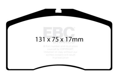 EBC Brakes - EBC Brakes DP4997R Yellowstuff Street Track Brake Pads for 93-97 Porsche 911 928