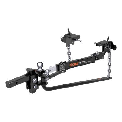 CURT - CURT 17063 Round Bar Weight Distribution Hitch w/Lubrication Sway Control 10-14K