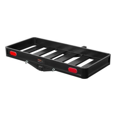 CURT - CURT 18113 49" x 22" Black Aluminum Basket Cargo Carrier Fixed 2" Shank 500 lbs