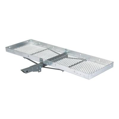CURT - CURT 18100 60" x 20" Aluminum Tray Cargo Carrier Folding 2" Shank 500 lbs