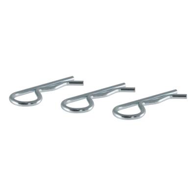 CURT - CURT 21602 Hitch Clips for 1/2" Or 5/8" Pin Zinc 3-Pack