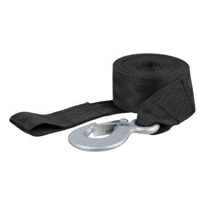CURT - CURT 29450 15' Winch Strap w/Snap Hook 1100 lbs.
