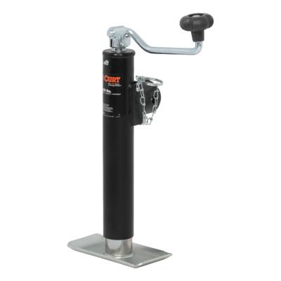 CURT - CURT 28320 Pipe-Mount Swivel Jack w/Top Handle 2000 lbs 10" Travel